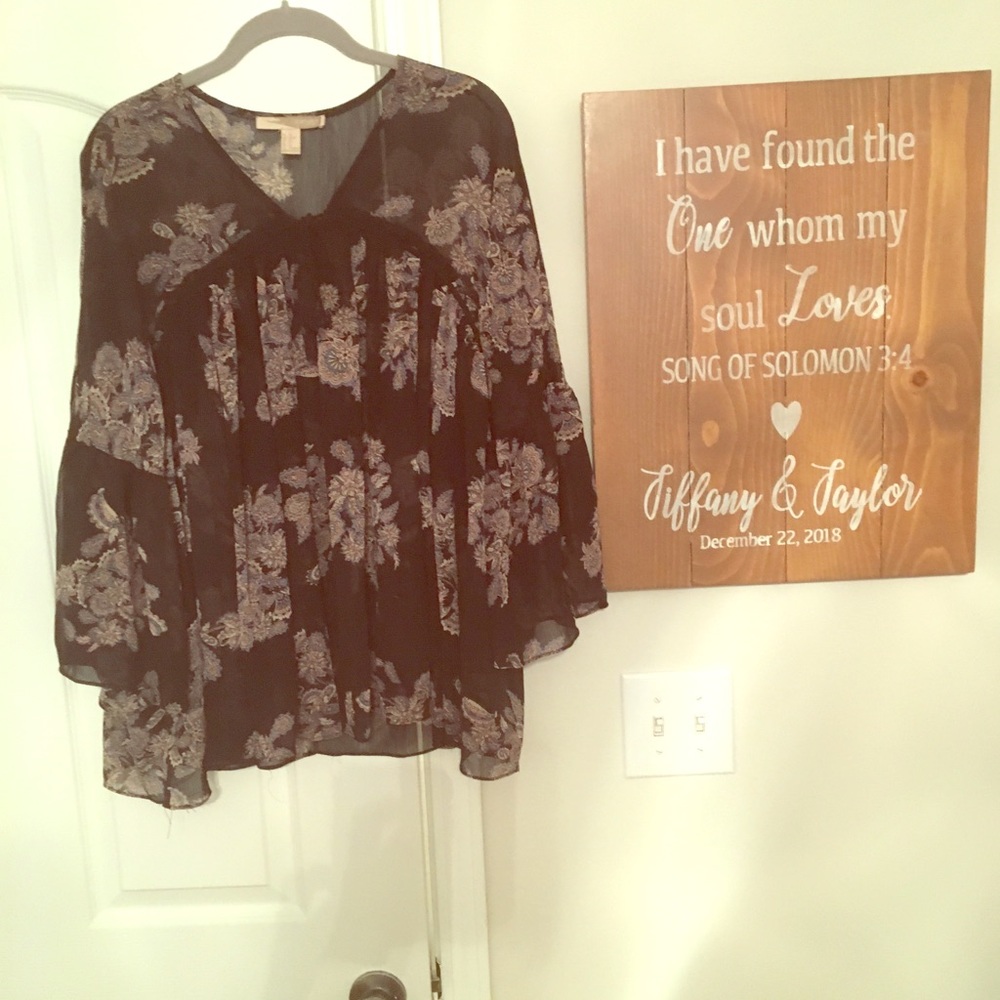 Ruffle babydoll chiffon top